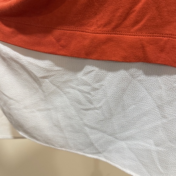 Zara Orange and White Oversized Blouse - Picture 3 of 7